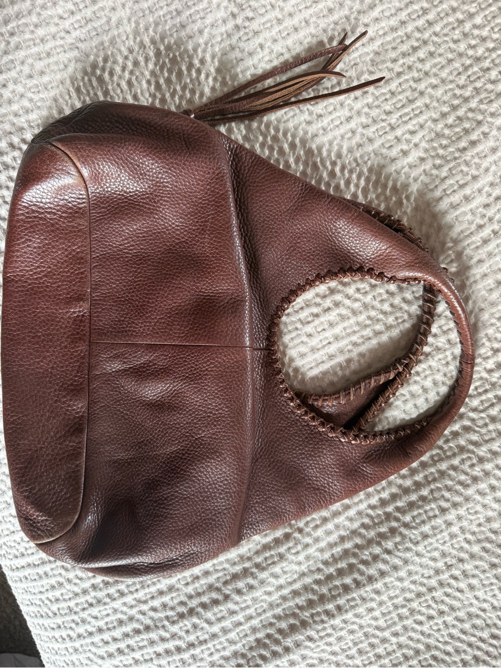 Banana Republic Chocolate Brown Pebbled Leather Hobo